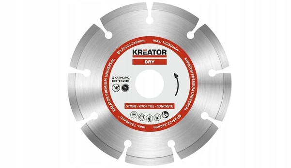 Deimantinis pjovimo diskas 125mm segmentinis Kreator