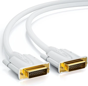 Deleycon Dvi-d Dual Link 24+1 kabelis, 3m, baltas