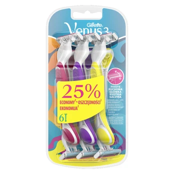 Skustuvas moterims Gillette Venus 3, 6 vnt