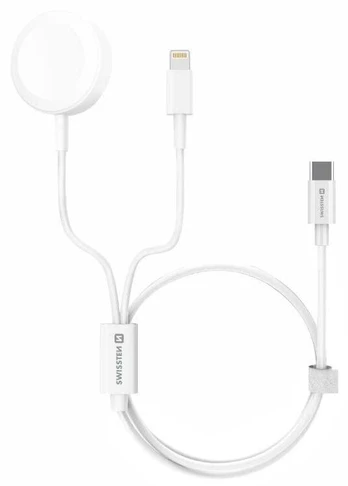 Kabelis Swissten USB - Lightning/MagSafe USB, Lightning/MagSafe, balta
