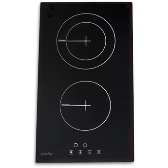 Simfer H3.020.DEBSP Hob, Induction, Width 30 cm, 2 cooking zones, Touch control, Black Simfer