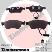 Stabdžių trinkelių rinkinys, diskinis stabdys ZIMMERMANN 23896.205.2 kaina