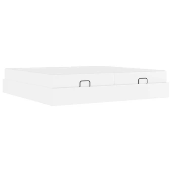 Lovos rėmas su čiužiniu su čiužiniu 2 pcs Balta PVC