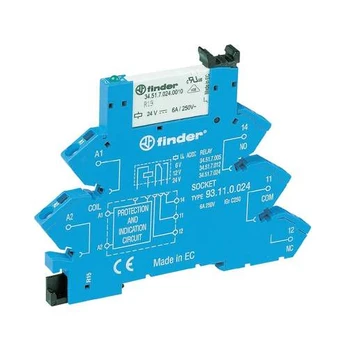 Relė 24VDC, 6A, 1CO - interfeisinė, Finder