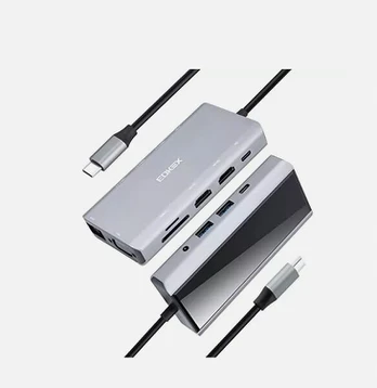 Eokex 11-in-1 Usb-c Hub: 4k Hdmi, Vga, Sd, Lan, Pd