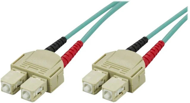 OM3 optinis kabelis DELTACO, SC - SC, duplex, multimode, 50/125, 5m / SCSC-65
