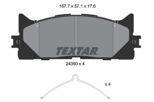 TEXTAR 2435001 Brake pad set