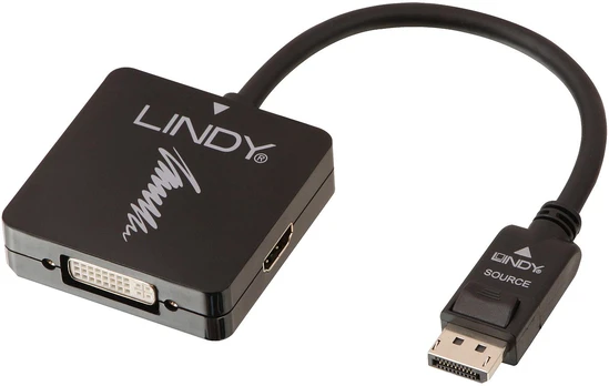 Lindy DisplayPort ir HDMI 4K30/DVI/VGA adapteris
