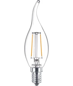 Lemputė Philips LED, B35, šiltai balta, E14, 2 W, 250 lm