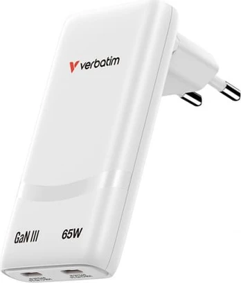 Verbatim Fold n Go Mains Charger USB-C 65W white
