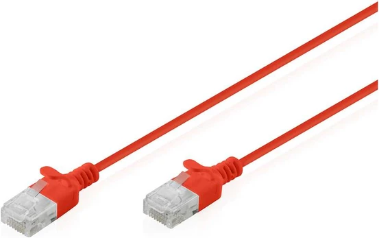 Digitus CAT 6 U-UTP Slim Patchkabel, 1 m, Rot