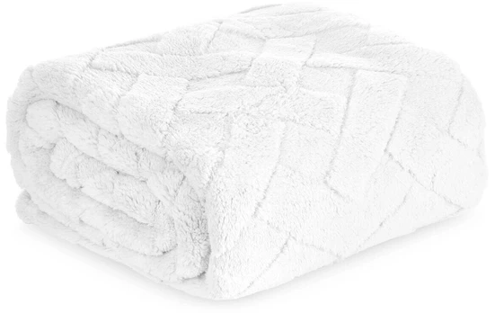 Pledas Design 91 Flano K167-05, balta, 150 cm x 200 cm