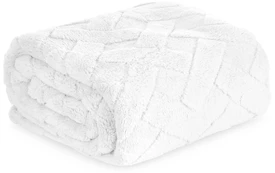 Pledas Design 91 Flano K167-05, balta, 150 cm x 200 cm kaina