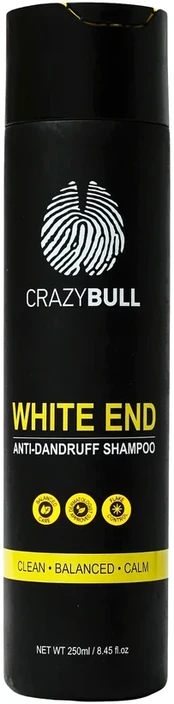 CrazyBull Baltas End Nuo pleiskanų Šampūnas 250ml