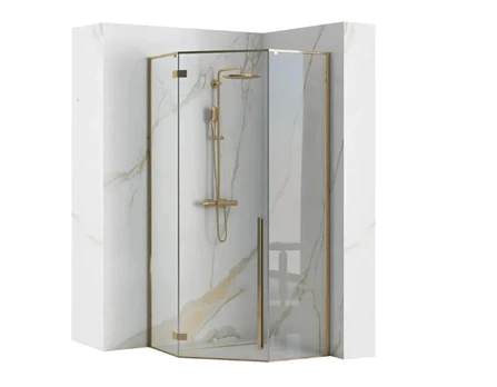 Rea Diamond 100x100 Gold dušo kabina