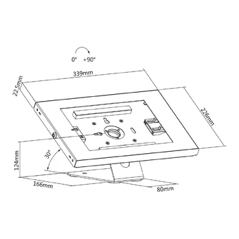 MACLEAN ADVERTISING Planšetė DESKTOP WALL MOUNT MC-4