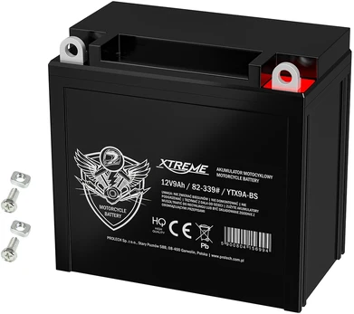 Akumuliatorius motocyklowy 12V 9Ah XTREME prawy +