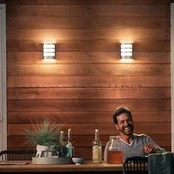 "Philips" LED lauko sieninis šviestuvas "Python UE", pilkas, jutiklis