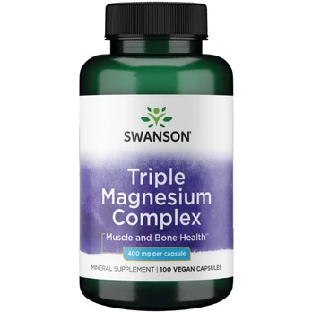 Trigubas magnio kompleksas SWANSON TRIPLE MAGNESIUM COMPLEX, 100 kaps.