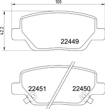 Stabdžių trinkelių rinkinys, diskinis stabdys BREMBO P23179