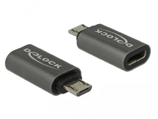 Adapteris USB Delock USB-C – microUSB Pilka (65927) kaina