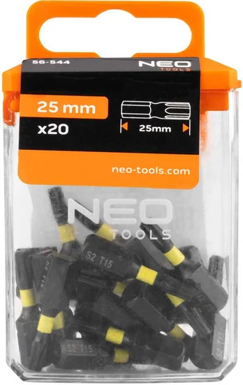 Neo Tools Smūginiai antgaliai TX15 x 25 mm, 20 vnt.