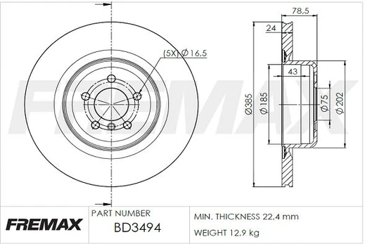 Stabdžių diskas FREMAX BD-3494