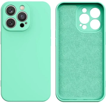 Hurtel Silikoninis dėklas iPhone 14 Plus – mėtinis žalias