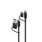 ALOGIC Elements Silicone 4-IN-1 USB 2.0 Cable 1.5m - Black kaina