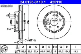 ATE 24.0125-0110.1 Brake Disc