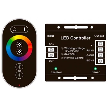RGB Controller for LED strip with remote control 12-24V, 216W