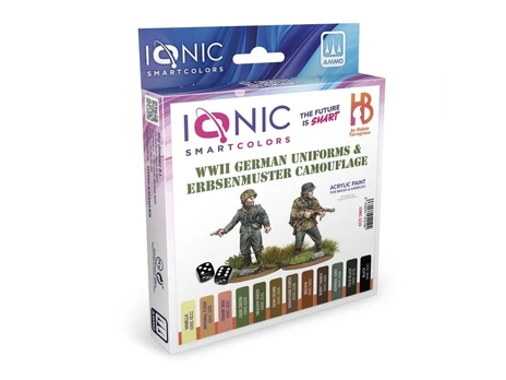 IONIC WWII German Uniforms & Erbsenmuster dažų rinkinys, 12 spalvų 1219