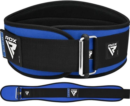 Sunkiosios atletikos diržas RDX RX3, mėlyna/juoda, S