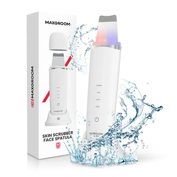 MAXGROOM M-169 ultrasonic cavitation peeling device with LED light therapy - baltas