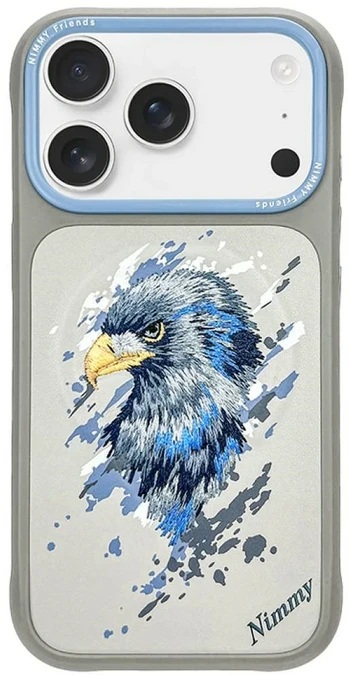 Dėklas NIMMY case EAGLE compatible with MagSafe for IPHONE 18 Pro Max/17 Pro Max pilkas