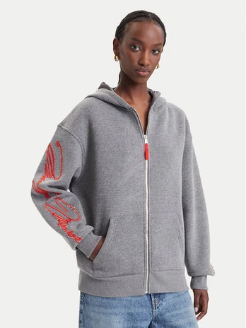 Guess Džemperis W6BQ21 K7947 Pilka Relaxed Fit