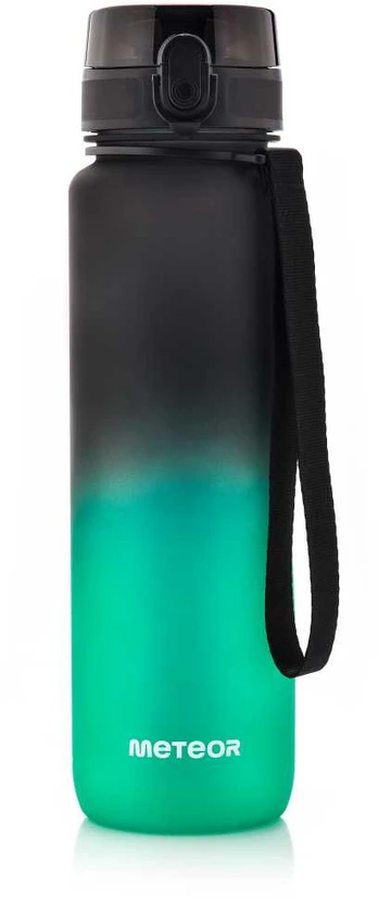 Meteor sportinis buteliukas 1000 ml juodas/žalias