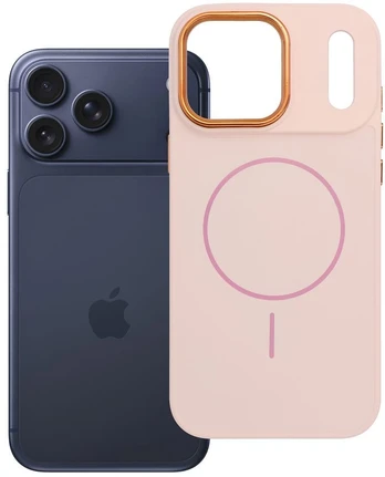 Dėklas Oem Case for iPhone 18 Pro Max / 17 Pro Max Frame Mag Cover compatible with MagSafe powder pink