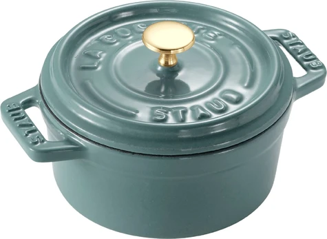 STAUB MINI COCOTTE Mini garnek żeliwny apvalus 250 ml, eukaliptusowy