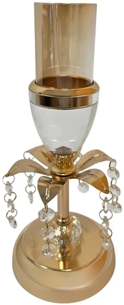 Metalinė žvakidė su stikliuku S877C