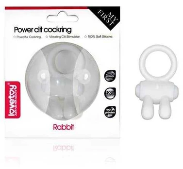 LOVETOY Power Clit Cockring Bunny Baltas