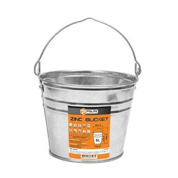 Buitinis kibiras Polax 70-037, 10 l, sidabro sp.