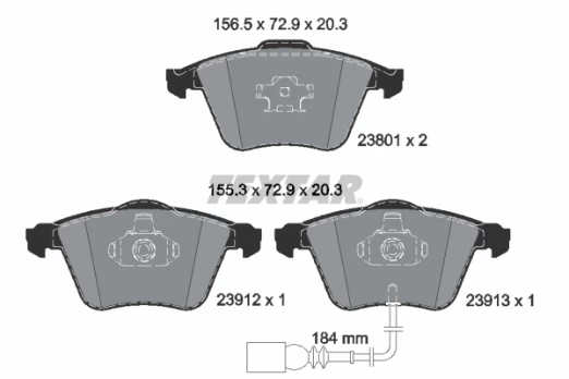 TEXTAR 2380101 Brake pad set