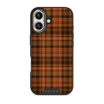Autumn Plaid - iPhone 17 Case, Elite Dark (MagSafe) / Gold