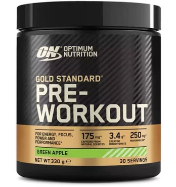 Optimum Nutrition Gold Standard Pre Workout, Žalias obuolys, 330 g