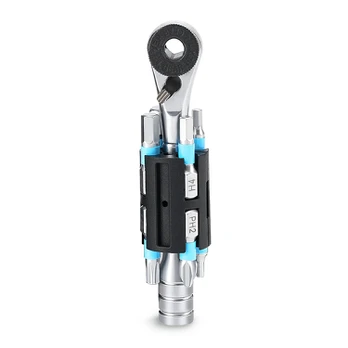 Rockbros TG-8601 Bicycle Multitool S2 Ratchet Cylindrical Housing - Juodas