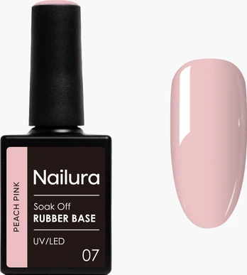 Nailura - Rubber Base 7 - Peach Pink - 10 ml