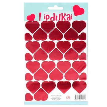 Lipdukai širdelės, blizgančios