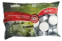 Multi Fyrfadslys stor Brændetid 10 timer Hvid,6 pk x 40 stk/krt