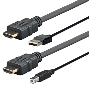 Kabelis Vivolink HDMI / USB, HDMI / USB-B, 4 m, juoda